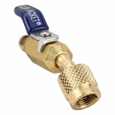 YELLOW JACKET Ball Valve: 8 1/2 in Lg, Input 5/16 in Female SAE - Compact Ball Valve Hose Adapters