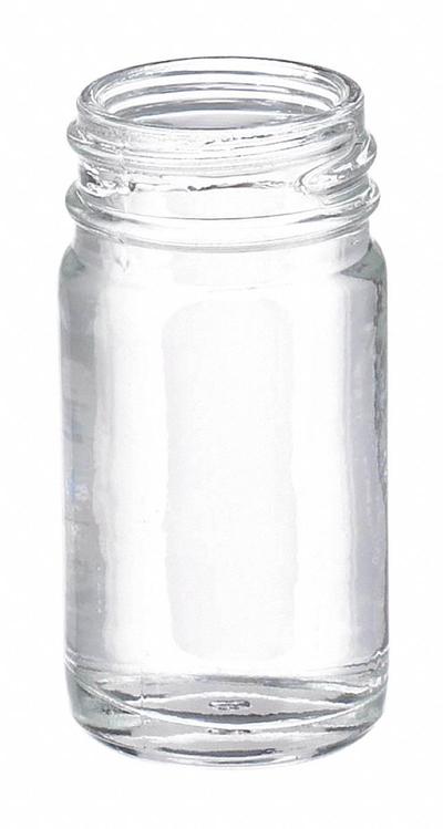 WHEATON Laboratory Bottle: 30 mL, 33-400 mm, Colorless, 432 Bottles, 34 mm Body Dia - Clear Wide Mouth Round Glass Lab Bottles