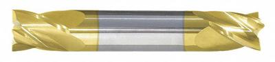 APPROVED VENDOR Square End Mill: Carbide, TiN Coated, Double End, 4 Flute, 5/16" Mill Dia - Double-End Carbide Square End Mills