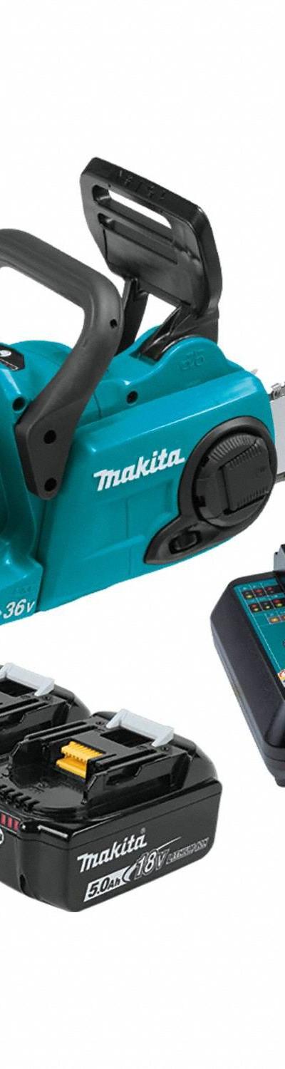 MAKITA Battery-Powered Chainsaw Kit: 14 in Bar Lg - Battery-Powered Chainsaws