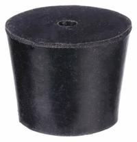 Stopper: SBR Rubber, 5 Stopper Size, 23 mm Bottom Dia, 27 mm Top Dia, 25 mm Overall Ht, Black (MPN 5-1H). Key specifications — Standards: ASTM D2000; Brand: APPROVED VENDOR; Color: Black; Stopper Size: 5; Material: SBR Rubber.
