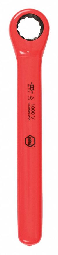 WIHA Box End Wrench: Alloy Steel, Chrome, 3/8 in Head Size, 5 1/2 in Overall Lg, Std, Reversing (MPN 21325). Key specifications — attr309490: Chrome; attr309484: Yes; attr309492: Yes; attr309489: Alloy Steel; attr324928: WIHA.