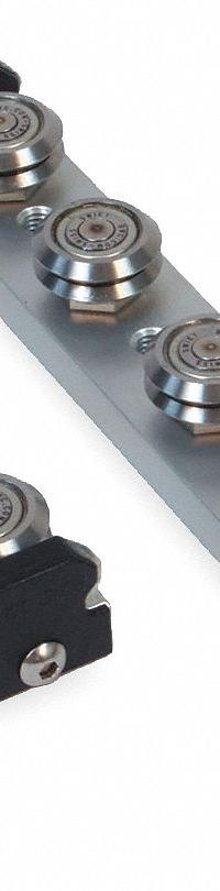 BISHOP-WISECARVER Linear Guide Carriage Assembly: SW, Size 2, 3-Roller Assembly, Ball (MPN UT2WPAXS). Key specifications — For Use With: Vee Profile; Product Type: Ball; Carriage Material: Aluminum; For Rail Size: Size 2.