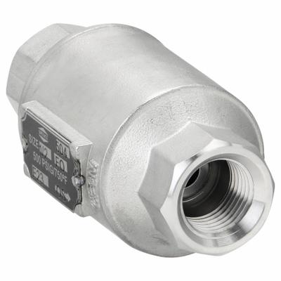 NICHOLSON Steam Trap: Stainless Steel Body, Straight-Thru Design, 6,625 lb/hr, 1/2 in FNPT Inlet - Stainless Steel Straight-Thru Thermostatic Steam Traps