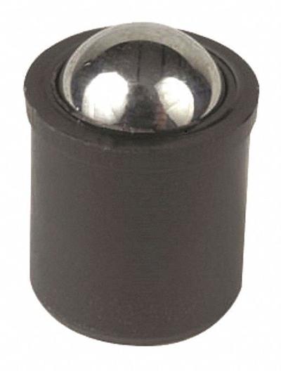 TE-CO Ball Plunger: Press Fit, 18-8 SS, 10 mm Body Dia, 10 N to 20 N Nose Force - Press-Fit Ball Plungers