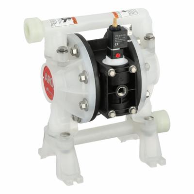ARO Pump: Polypropylene Body, 1/2 in, NPT Connection, 14.4 gpm, 225 ft Max. Head - Solenoid-Controlled AODD Pumps