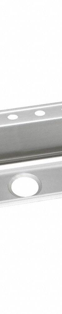 JUST MANUFACTURING Bowl Drop-In Sink: 31 in Overall Lg, 22 in Overall Wd, 4 1/2 in Bowl Dp, 1 Bowls (MPN SLADA2231A453-J). Key specifications — Brand: JUST MANUFACTURING; Color Family: Silver/Gray.