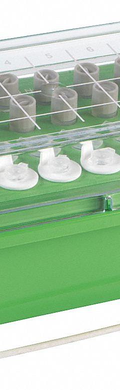 Cooler: 9 5/8 in Overall Lg, 4 1/8 in Overall Wd, 4 in Overall Ht, 2 mL Capacity, Polycarbonate (MPN 120072). Key specifications — Material: Polycarbonate; Product Type: Mini-Cooler; Brand: HEATHROW SCIENTIFIC.