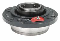 MOLINE BEARING Flange Bearing: Spherical Roller, 1 1/2 in Bore, Cast Iron, Set Screws, 5 1/4 in Lg (MPN 19131108). Key specifications — Bore Type: Cylindrical; Brand: MOLINE BEARING; Lubricant Material: Lithium Complex Grease; Mounting Bolt Size: 3/8 in; System of Measurement: Inch.