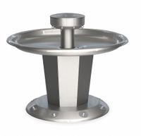 BRADLEY Wash Fountain: Silver, Stainless Steel, Circular, 54 in Overall Wd, Off-Line Vent Drain (MPN S93-639). Key specifications — Bowl Shape: Circular; Drain Type: Off-Line Vent; Color: Silver; Brand: BRADLEY; Series: Sentry; Sink Material: Stainless Steel; ADA Compliant: Not ADA Compliant.