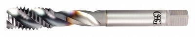 OSG Spiral Flute Tap: #12-24 UNC, H3 / 2B-3B, 3 Flute, Bottoming Chamfer - Spiral-Flute Taps for Steel & Stainless Steel