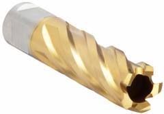 SLUGGER BY FEIN Annular Cutter: 11/16 in Cutter Dia, 2 in Max Cutting Dp, Bright, High Speed Steel (MPN 63134174105). Key specifications — attr253884: No; attr253885: Bright; attr253886: High Speed Steel; attr253887: Weldon Flat; attr253888: Fractional Inch; attr277149: SLUGGER BY FEIN.