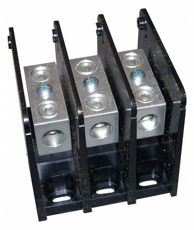 MERSEN Power Distribution Block: Open, Lug, Lug - Open Blocks with Lugs