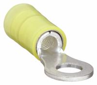 PANDUIT Ring Terminal: Yellow, Nylon Insulation, 1/4 in Stud Size, 12 AWG to 10 AWG Wire Sizes (MPN PN10-14R-L). Key specifications — attr1308027: PANDUIT.