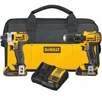 DEWALT Cordless Tool Combination Kit: 2 Tools, Drill/Impact Driver, 20 V DC Volt, Battery Included (MPN DCK280C2). Key specifications — attr1176460: Impact Driver.