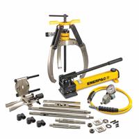 ENERPAC Hydraulic Puller Set: 7 ton Capacity with Attachments, 14 ton Cylinder Nominal Capacity (MPN LGHMS314H). Key specifications — attr98874: ENERPAC; attr96739: Pressure Fitting; attr1177737: Hand Pump.
