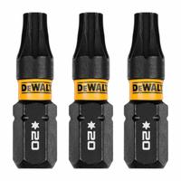 DEWALT Insert Bit: Insert Bit, T20 Bit Size, Torx® Head, T20 Bit Industry Size, Std, Hex, 3 PK (MPN DWAF1TX20IR3). Key specifications — attr1119738: Hex; attr1119740: Standard; attr1119734: S2 Steel; attr1119737: Insert Bit; attr1119741: DEWALT.