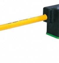 MURRELEKTRONIK Cordset: (2) DIN Form BI Female Right Angle x Bare Wire, 3 m Cable Lg, PUR, Yellow (MPN 7000-58101-0370300). Key specifications — Wire Size: 18 AWG; Brand: MURRELEKTRONIK; Cable Jacket Color: Yellow; IP Rating: IP67; DIN Connector Spacing: 100 mm.