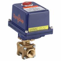 DYNAQUIP CONTROLS Electrically Actuated Two-Way Ball Valve: 3/4 in Nominal Valve Size, Bronze (MPN EVA64AME22). Key specifications — Actuator Features: Position Indicator; Brand: DYNAQUIP CONTROLS; Included Mounting: ISO 5211 Actuator Mounting Pad.