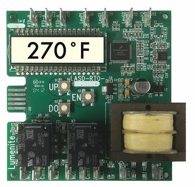 LUMENITE Controller: (2) SPDT, Combo Liquid Level and Temp Controller, LCD, Snap Track - Liquid Level & Temperature Controllers