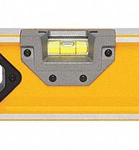 DEWALT Box Level: Level & Plumb, Box, 1, Plain, 24 in Overall Lg, Top & Side Read, Hand Grips (MPN DWHT43025). Key specifications — attr934734: DWHT43025; attr934735: DEWALT; attr939796: Acrylic; attr939781: Rare Earth; attr983962: Aluminum; attr939959: Top & Side Read; attr939953: Hand Grips.
