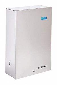 ELKAY Water Filtration System: 0.05 micron, 1.5 gpm, 1,500 gal, 4 5/8 in Overall Ht (MPN EF1500VRBMC). Key specifications — Connection Type: NPT; Filter Media: Carbon; Reduces: Nominal Particulate Class I; Brand: ELKAY.
