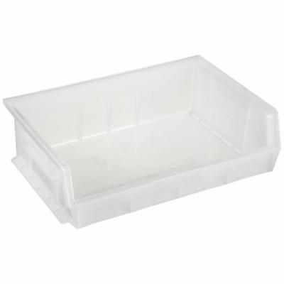 QUANTUM STORAGE SYSTEMS Hang and Stack Bin: 16 1/2 in x 10 7/8 in x 5 in, Clear - Clearview Plastic Bins