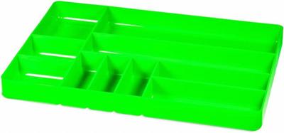ERNST MANUFACTURING Compartment Tray for Drawer: Green, 11 in Overall Wd - Tool Organizer Trays