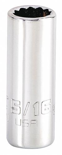 PROTO Socket: SAE, 1/4 in Drive Size, 5/16 in Socket Size, 12-Point, Std, Chrome, Not Tether Capable (MPN J4710N). Key specifications — attr1204417: PROTO; attr1204392: Chrome.