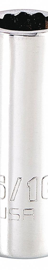 PROTO Socket: SAE, 1/4 in Drive Size, 5/16 in Socket Size, 12-Point, Std, Chrome, Not Tether Capable (MPN J4710N). Key specifications — attr1204417: PROTO; attr1204392: Chrome.