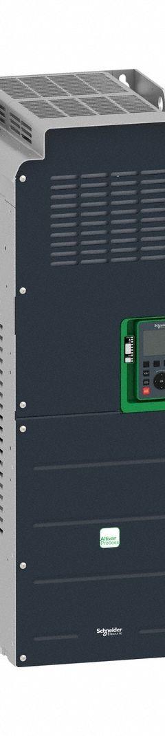 SCHNEIDER ATV930: In Phase Three, 380-480V AC, Out Phase Three, 200 hp, 250 A Output Current - Max (MPN ATV930C13N4CUS). Key specifications — Style: Chassis; Color: Black/Green; Output Phase: Three.