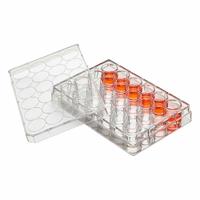 GLOBE SCIENTIFIC Well Plate: Sterile, 24 Wells, 0.57 mL, RNase/DNase Free, Tissue Culture Treated (MPN TC-PLT-24). Key specifications — Brand: GLOBE SCIENTIFIC; Body Color: Colorless; RNase/DNase Free: Yes; Well Shape: Square; Material: Polystyrene.