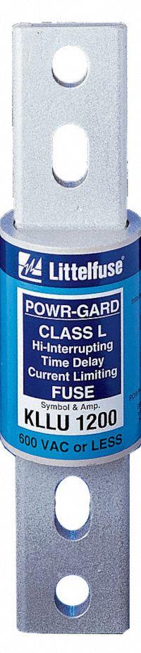 LITTELFUSE Fuse: Class L, KLLU Series, Bolt-On Body, Time-Delay, 650 A, 600 V AC, 300 V DC (MPN KLLU650.X). Key specifications — Brand: LITTELFUSE; Series: KLLU.