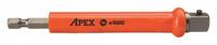 APEX Impact Socket Extension: 1/4 in Input Drive Size, 3/8 in Output Drive Size, 3 in Overall Lg (MPN UG-EX-370-3). Key specifications — attr1204876: Locking Not Included; attr1204887: APEX; attr1204888: Urethane Covered.