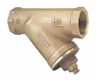 KECKLEY Y Strainer: 3/4 in, NPT, Mesh, 0.034 in Screen Size, Bronze, Fiber - Bronze Y Strainers