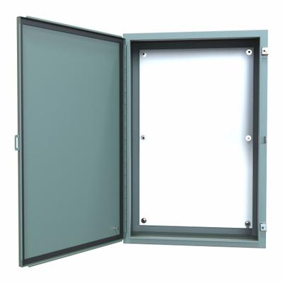 HAMMOND Electrical Enclosure: Steel, 36 in x 24 in x 10 in, NEMA 12/13, w/Panel - Steel Dust-Tight Enclosures