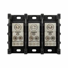 BUSSMANN Power Distribution Block: Open, Lug, Lug, 6 AWG – 350 kcmil For Line Side Wire Sizes (MPN 16332-3). Key specifications — attr1361688: Surface; attr1308686: BUSSMANN; attr1361672: Copper.
