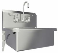 SANI-LAV Hand Sink: 1 Stations, 9 in Bowl Dp, 20 in Bowl Lg, 17 in Bowl Wd, Faucet Included, 16 ga (MPN 504F-0.5). Key specifications — Includes Side Splash: Side Splash Not Included; Series: Stainless Steel Hand Wash Sink; Brand: SANI-LAV.