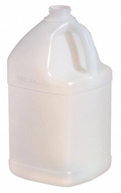 APPROVED VENDOR Jug: 3.84 L, 1 gal, HDPE, 283 mm x 142 mm x 283 mm, Screw On Cap, Colorless - Shouldered Neck Jugs & Carboys
