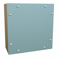 HAMMOND Junction Box: Steel, 8 in x 6 in x 4 in, NEMA 12/3/4, Solid Cover, Screw On (MPN C3SC864GY). Key specifications — Closure Method: Screws; Brand: HAMMOND; Knockouts: Not Included.