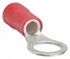GRAINGER Ring Terminal: Red, Vinyl Insulation, 3/8 in Stud Size, 8 AWG to 8 AWG Wire Sizes, 600 V (MPN 5WHA6). Key specifications — attr1308027: GRAINGER.
