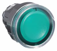 SCHNEIDER Flush Push Button: Green, 22 mm Mounting Size, Metallic, Momentary (MPN ZB4BW33). Key specifications — Brand: SCHNEIDER; Action: Momentary; Series: XB4; Push Button Material Type: Metallic.