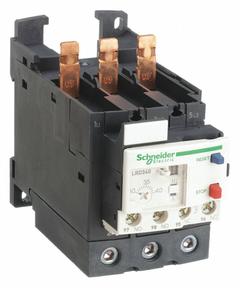 SCHNEIDER Overload Relay: Thermal Protection, 3 Poles, 1NO/1NC, Phase Loss Sensitivity, 30 A – 40 A (MPN LRD340). Key specifications — Brand: SCHNEIDER; Auxiliary Contact Form: 1NO/1NC; Compatible Contactor Series: TeSys Deca; Terminal Connection Type: Screw Clamp Terminals; Maximum Voltage Rating: 690V AC; Phase Loss Sensitivity: Yes; Thermal Units Required: None (Relay Includes Integrated Bimetallic Elements); Compatible Contactors: TeSys Deca (40 to 65 Amp Models).