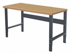 HALLOWELL Workbench: Adj Ht, 60 in x 30 in, Black, Stringer, Hardwood (MPN HWB6030M-ME). Key specifications — attr648076: HALLOWELL; attr870794: Black.