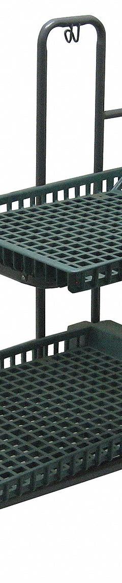 R.W. ROGERS Utility Cart: 600 lb, 2 Shelves, 37 in L x 22 in W Self, Flat, (2) Rigid/(2) Swivel (MPN RWR-PRE-850G). Key specifications — Brand: R.W. ROGERS; Caster/Wheel Configuration: (2) Swivel.