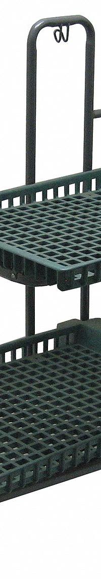 R.W. ROGERS Utility Cart: 600 lb, 2 Shelves, 37 in L x 22 in W Self, Flat, (2) Rigid/(2) Swivel (MPN RWR-PRE-850G). Key specifications — Brand: R.W. ROGERS; Caster/Wheel Configuration: (2) Swivel.