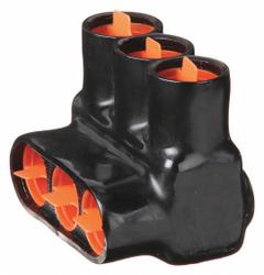 BLACKBURN Multitap Connector: 3 Port, Single-Sided Entry, 10 AWG – 350 kcmil Wire Size, Burial Rated (MPN AMTS350103). Key specifications — Body Material: Aluminum; Brand: BLACKBURN.