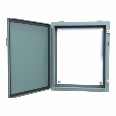 HAMMOND Electrical Enclosure: Steel, 24 in x 20 in, NEMA 12/13, w/Panel, Solid Cover - Steel Dust-Tight Enclosures