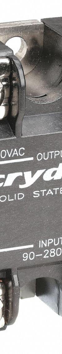 CRYDOM Solid State Relay: Surface Mounted, 10 A Max Output Current, SCR, AC Output (MPN A2410). Key specifications — Brand: CRYDOM; Current Type: AC; Electrical Connection: Screw Clamp; Finger Safe: No; Input Current: 10 mA; Maximum Output Current without Heat Sink: 5.5 A; Mounting Style: Panel; Output Voltage: 24 to 280V AC.