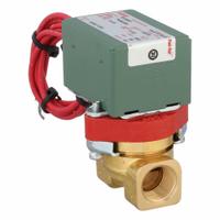 REDHAT Solenoid Valve: 2-Way, Normally Closed, 3/8 in Pipe Size, 110V AC/120V AC, Watertight (MPN 8210B021). Key specifications — Pipe Size: 3/8 in; Voltage: 120V AC; Brand: REDHAT; Coil Enclosure: Watertight.